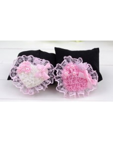 Beautiful Heart/ Bear Shape - Pink/ White Hair Clips **BUY 1 FREE 1**